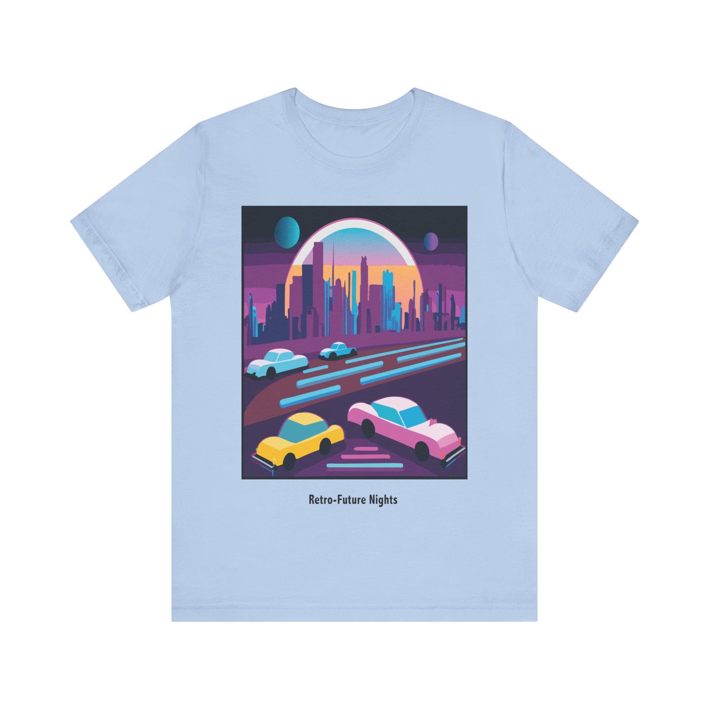 Retro Future Nights Unisex Jersey Short Sleeve Tee