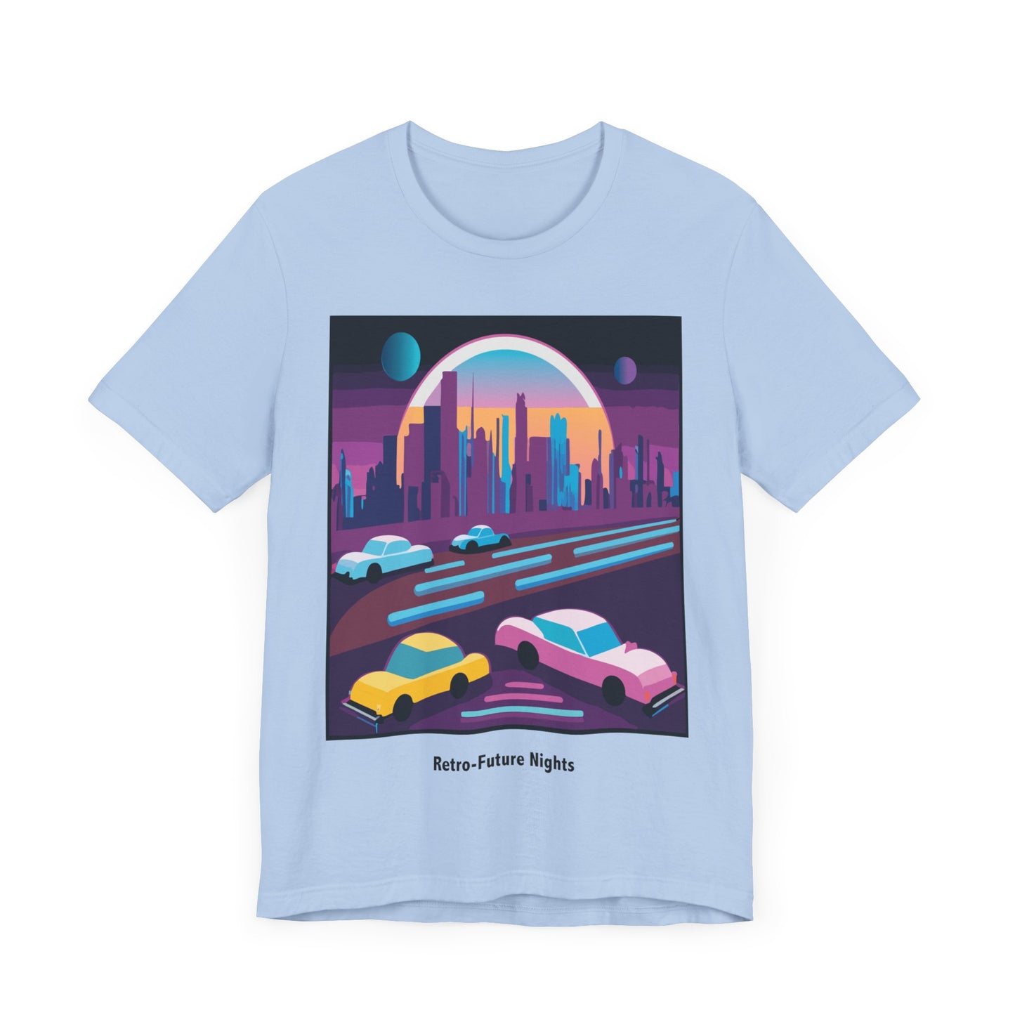 Retro Future Nights Unisex Jersey Short Sleeve Tee