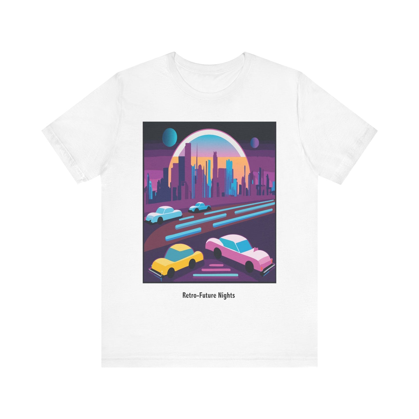 Retro Future Nights Unisex Jersey Short Sleeve Tee