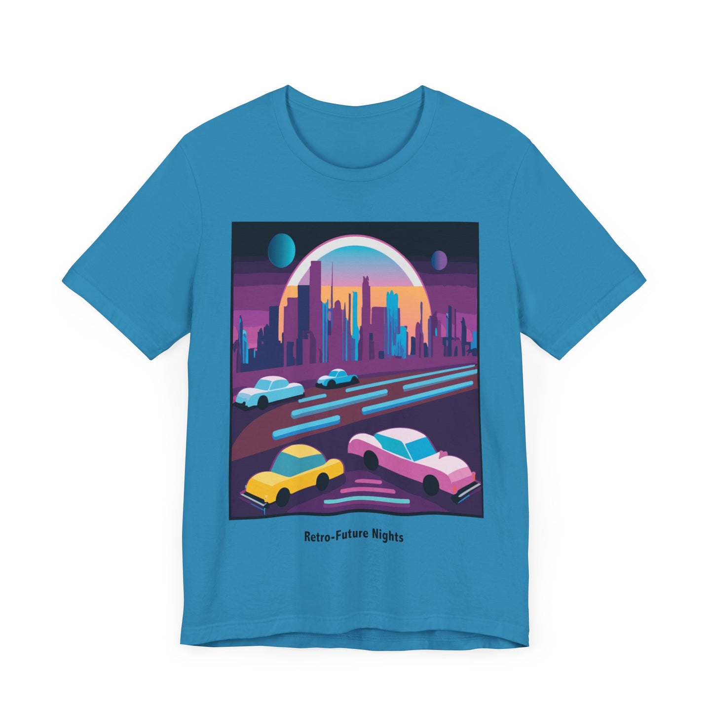 Retro Future Nights Unisex Jersey Short Sleeve Tee