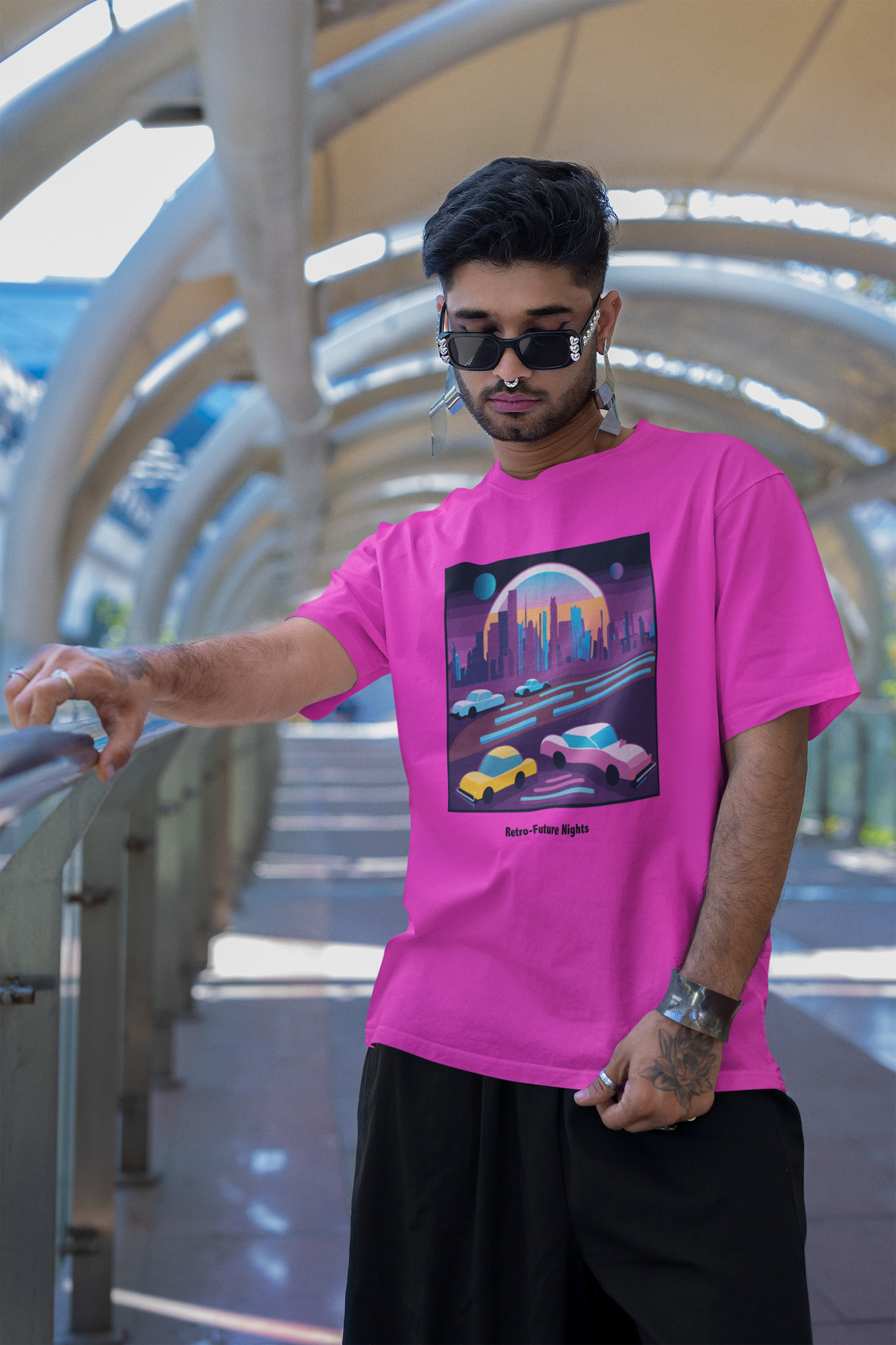 Retro Future Nights Unisex Jersey Short Sleeve Tee