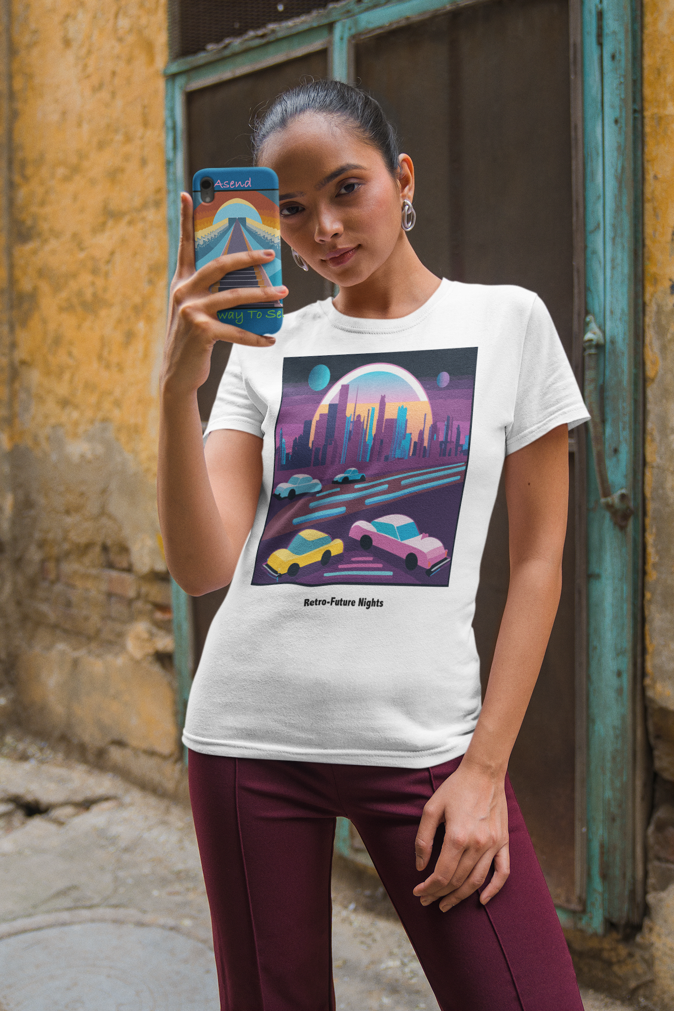 Retro Future Nights Unisex Jersey Short Sleeve Tee