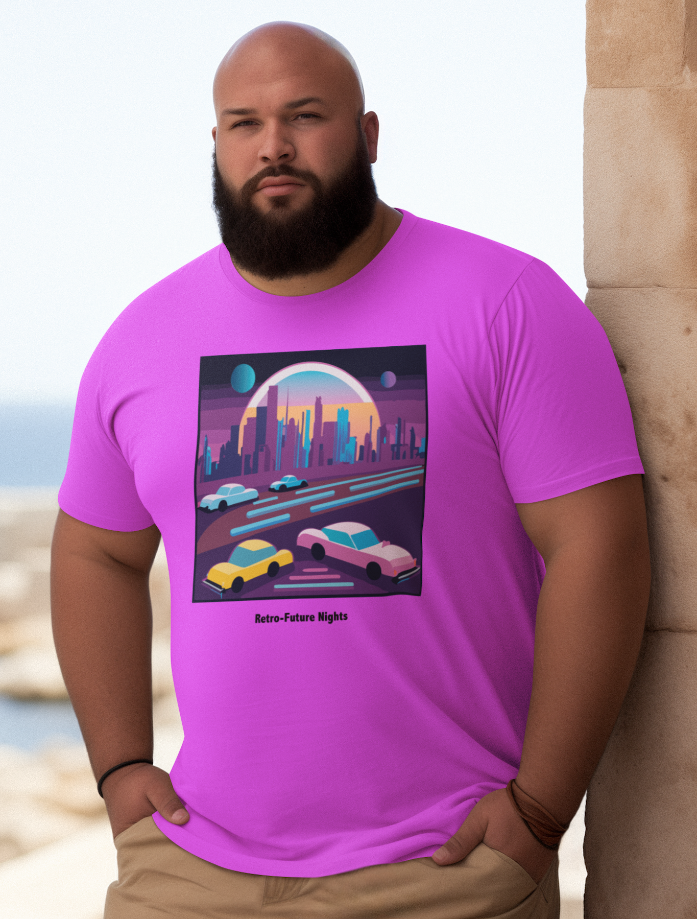 Retro Future Nights Unisex Jersey Short Sleeve Tee