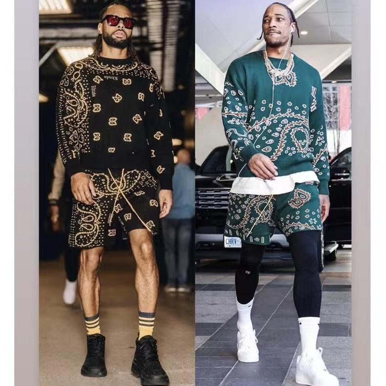 RHUDE Paisley Sweater And Shorts Set - Bantu’s Motif