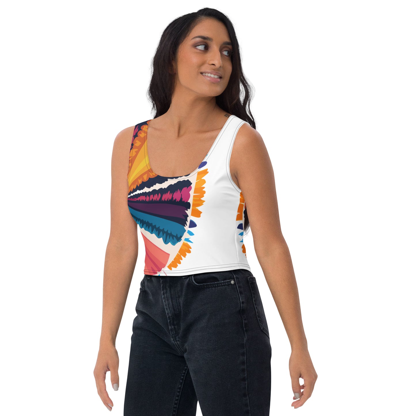 Workout Walkout Crop Top Graphic Tee for women