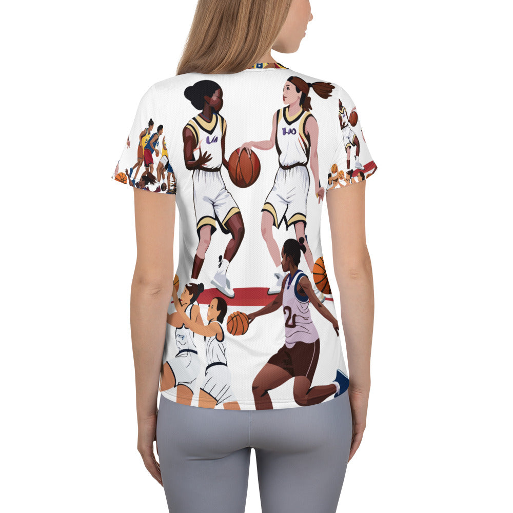 We Got Game Basketball Graphic All-Over Print Women's Athletic T-shirt