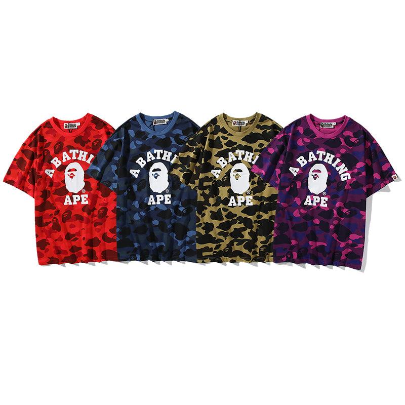 Bape Ape Colors Camo Tee Shirt - Bantu’s Motif