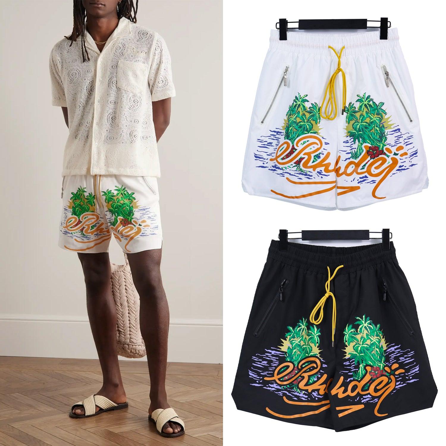 Rhude Palms Logo Shorts - Bantu’s Motif