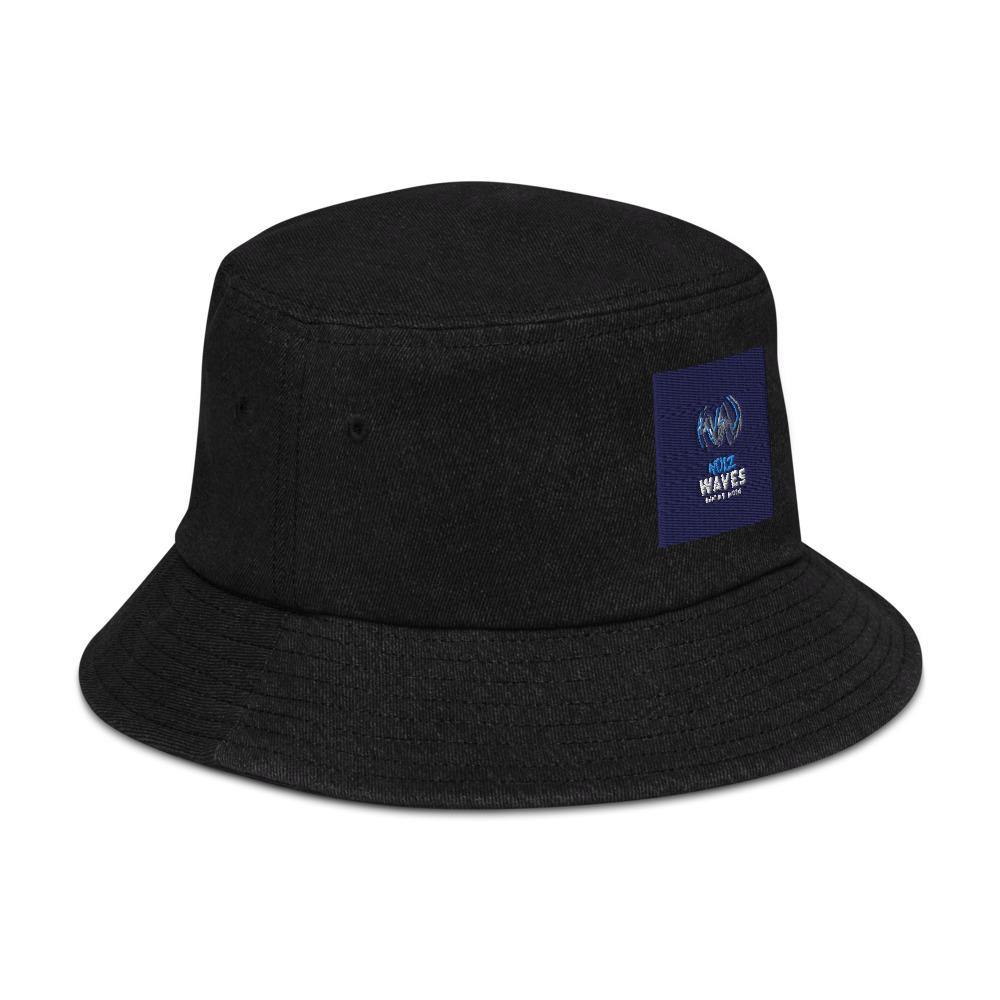 Denim bucket hat - Embroidered "Noiz wave" - Bantu’s Motif