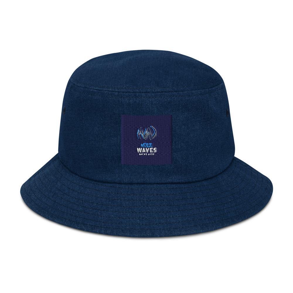 Denim bucket hat - Embroidered "Noiz wave" - Bantu’s Motif