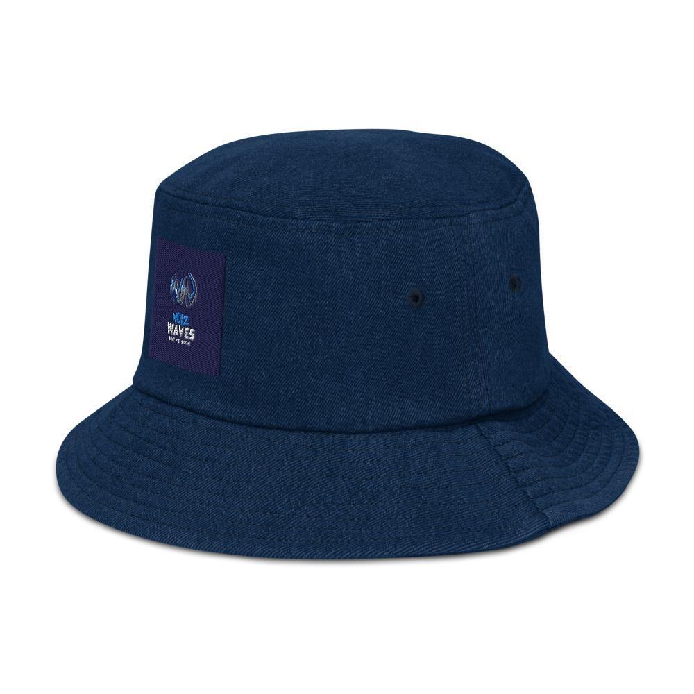 Denim bucket hat - Embroidered "Noiz wave" - Bantu’s Motif