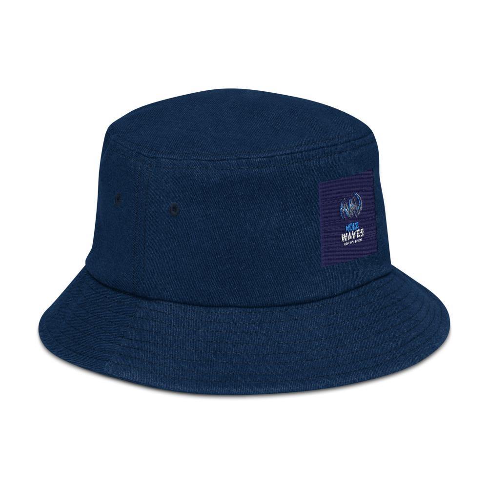 Denim bucket hat - Embroidered "Noiz wave" - Bantu’s Motif