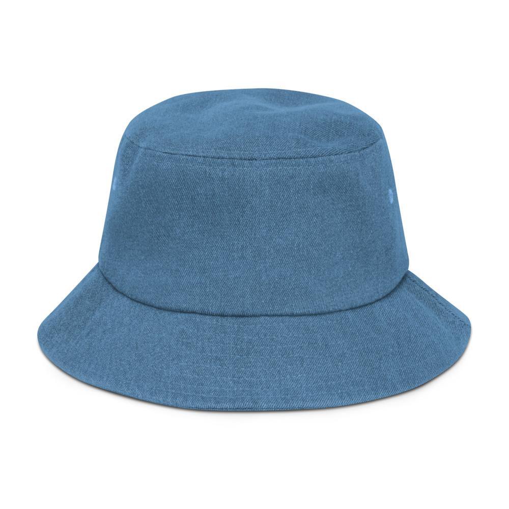 Denim bucket hat - Embroidered "Noiz wave" - Bantu’s Motif