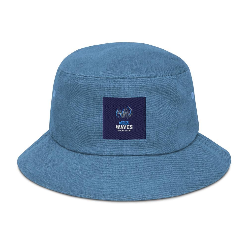 Denim bucket hat - Embroidered "Noiz wave" - Bantu’s Motif