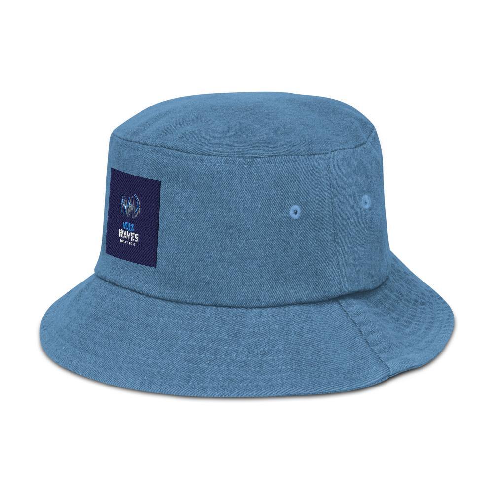 Denim bucket hat - Embroidered "Noiz wave" - Bantu’s Motif