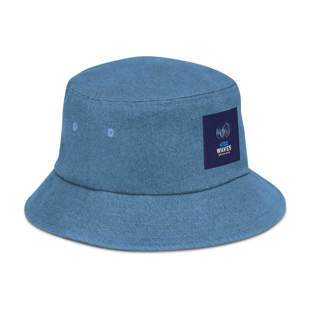 Denim bucket hat - Embroidered "Noiz wave" - Bantu’s Motif