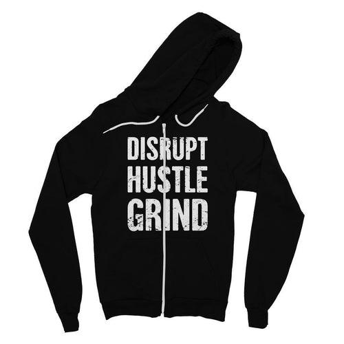 Disrupt Hustle Grind Fine Jersey Zip Hoodie - Bantu’s Motif