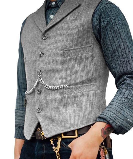 Men's Suit Vest Slim Fit - Bantu’s Motif